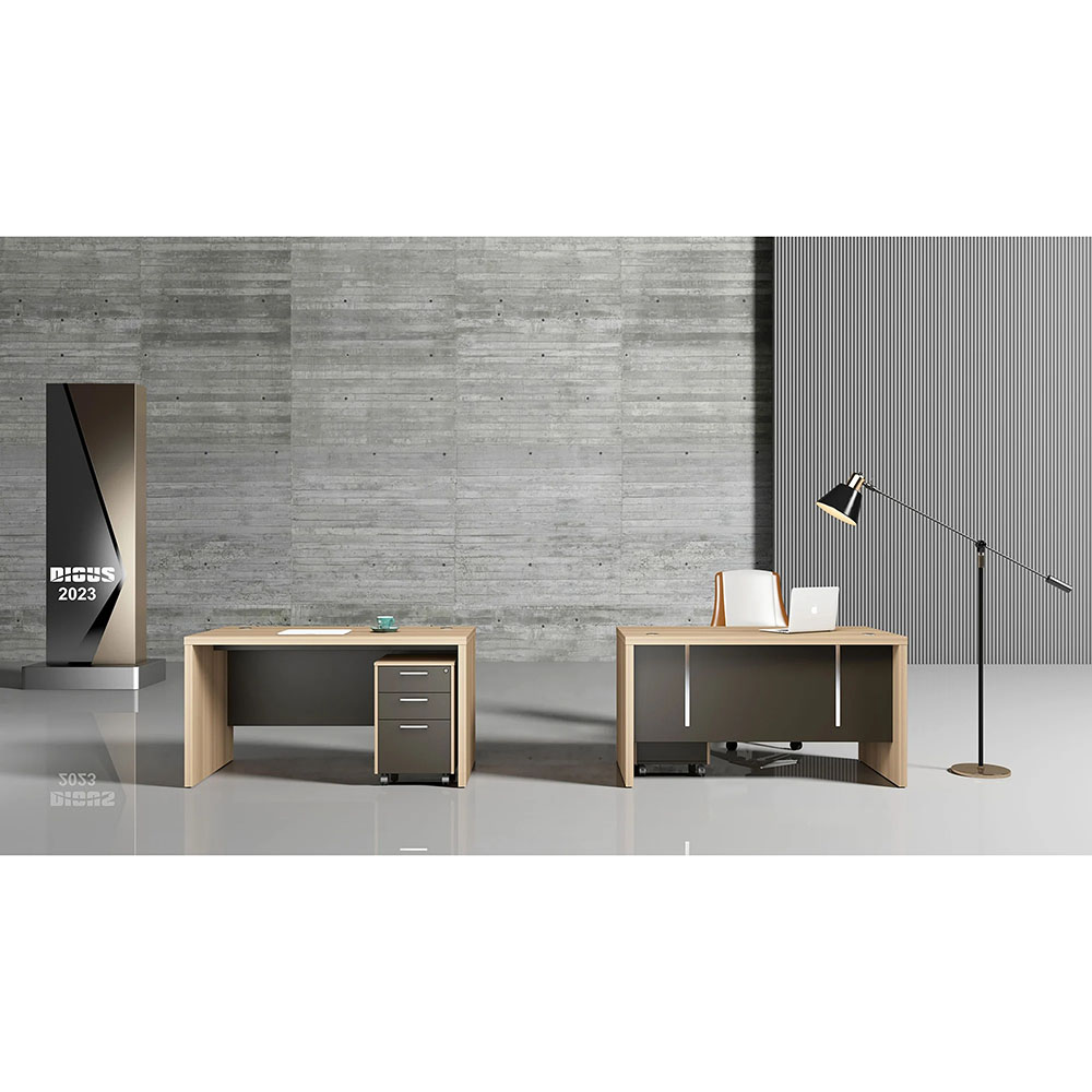 Офис бюро Milano 160/70/75h см светъл дъб-тъмносиво